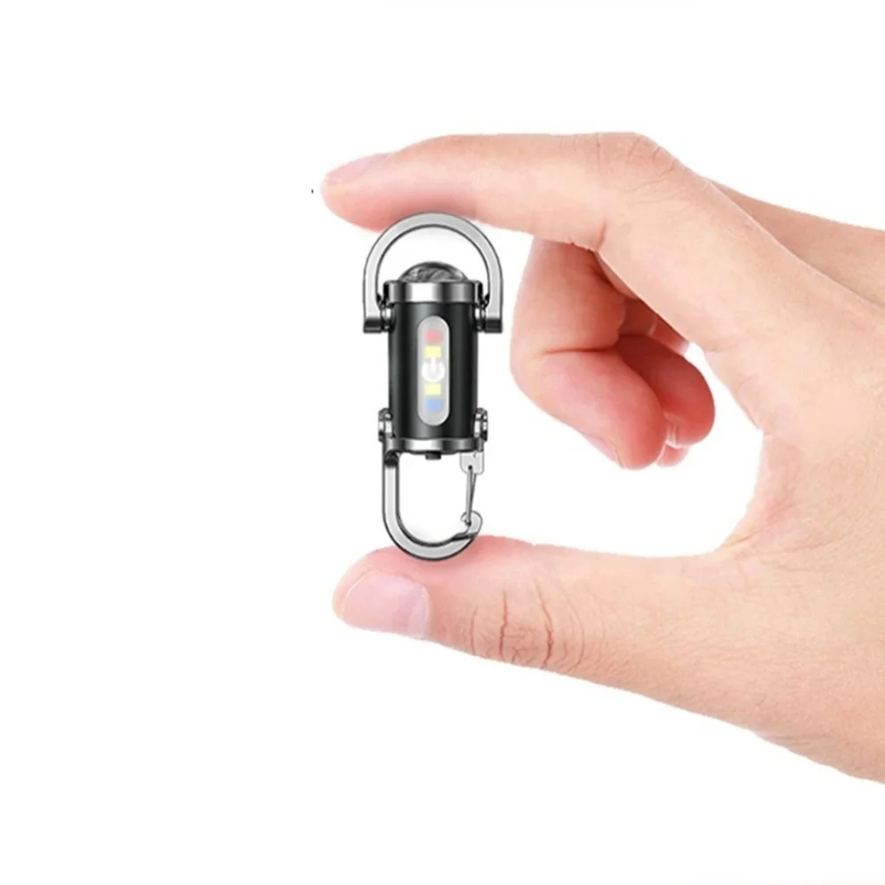 1200LM Super Bright Mini Led Flashlights USB Rechargeable Small Waterproof Keych